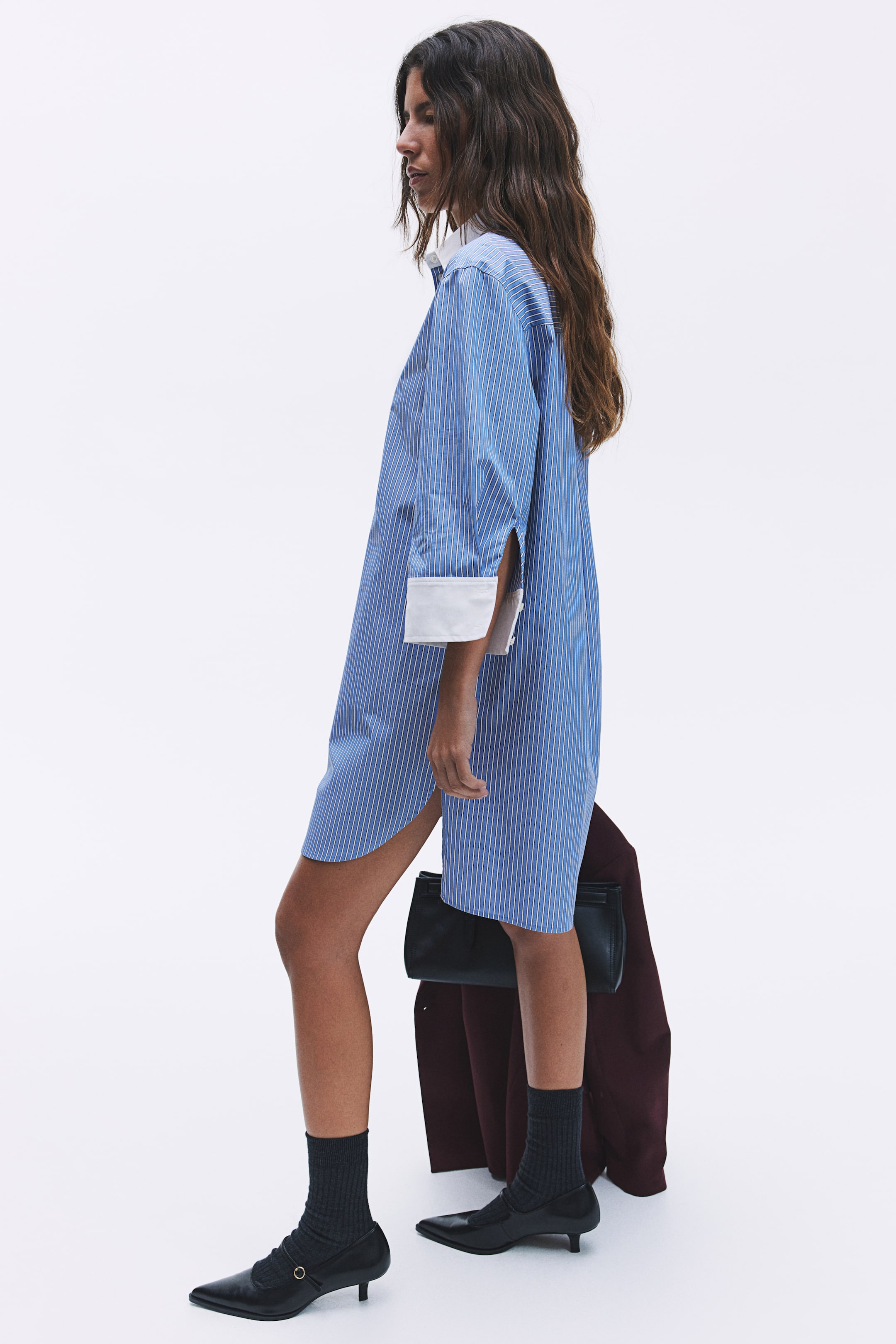 Cotton Twill Shirt Dress.