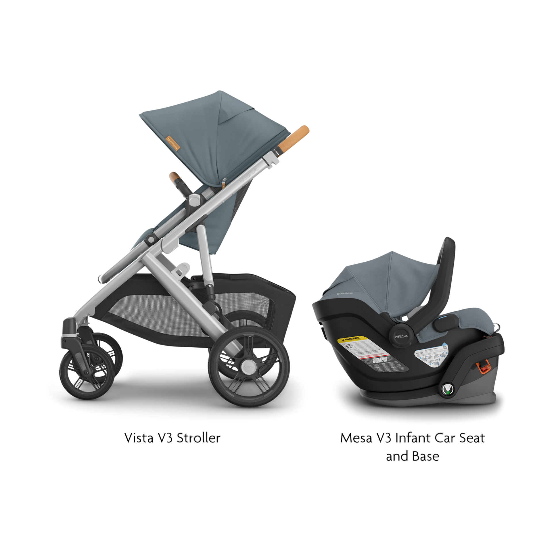 UPPAbaby Vista V3 Stroller & Mesa V3 Infant Car Seat Travel System - Callum.