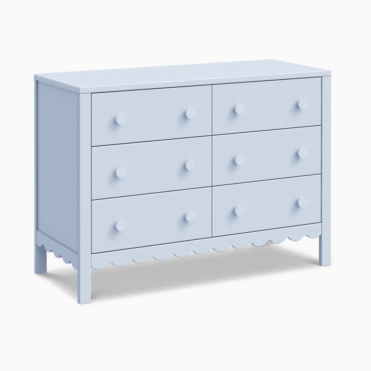 daVinci Sammy Scallop 6-Drawer Dresser - Powder Blue.