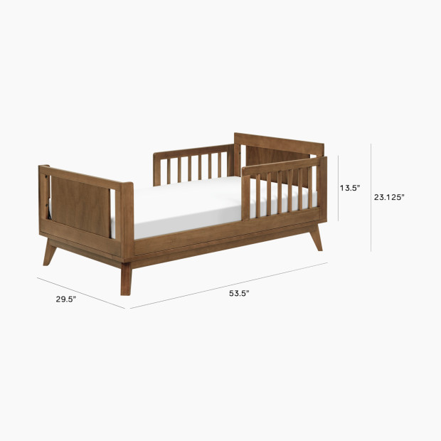 babyletto Junior Bed Conversion Kit for Hudson and Scoot Crib - Natural Walnut.
