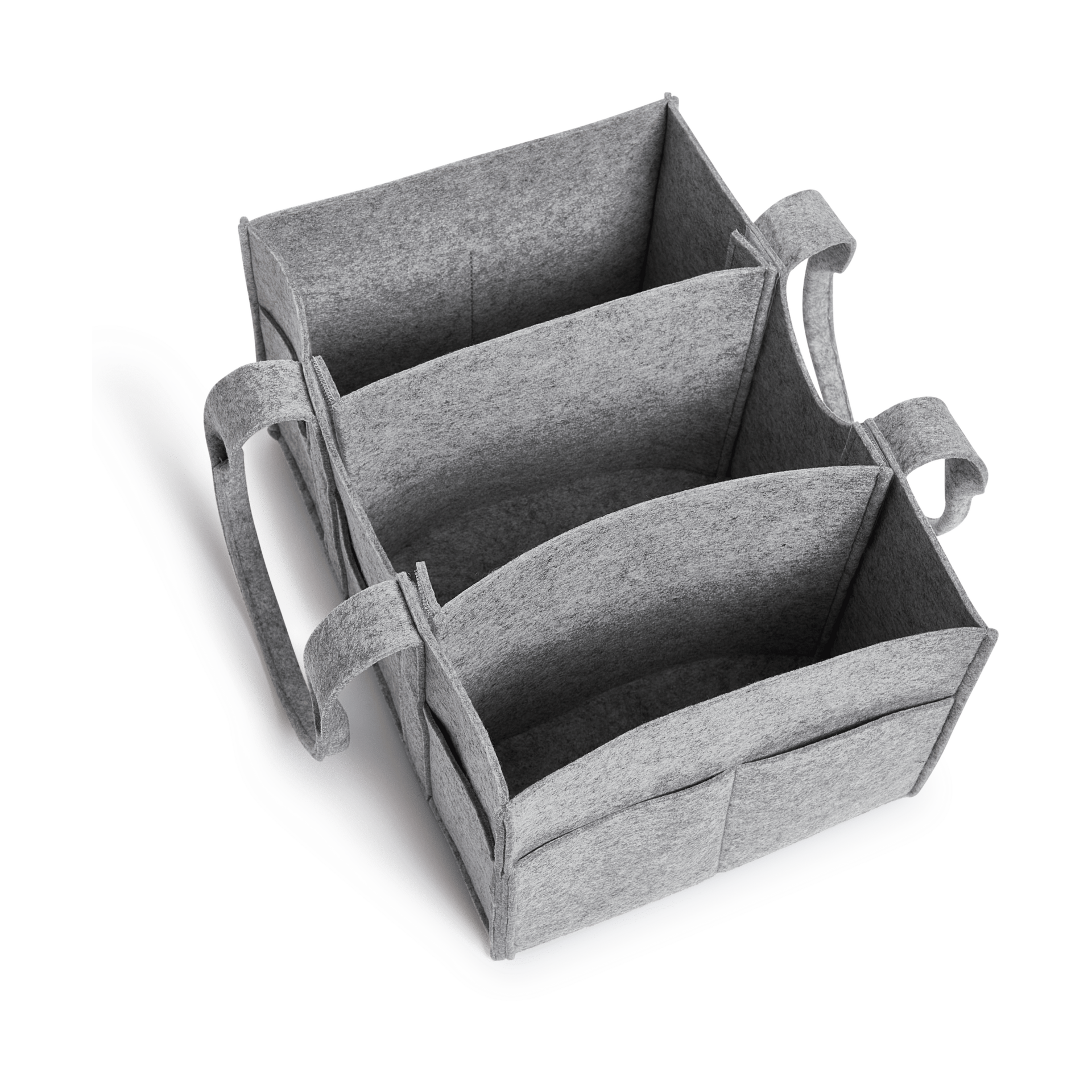 Sprucely Felt Diaper Caddy - Heather Grey, Medium.