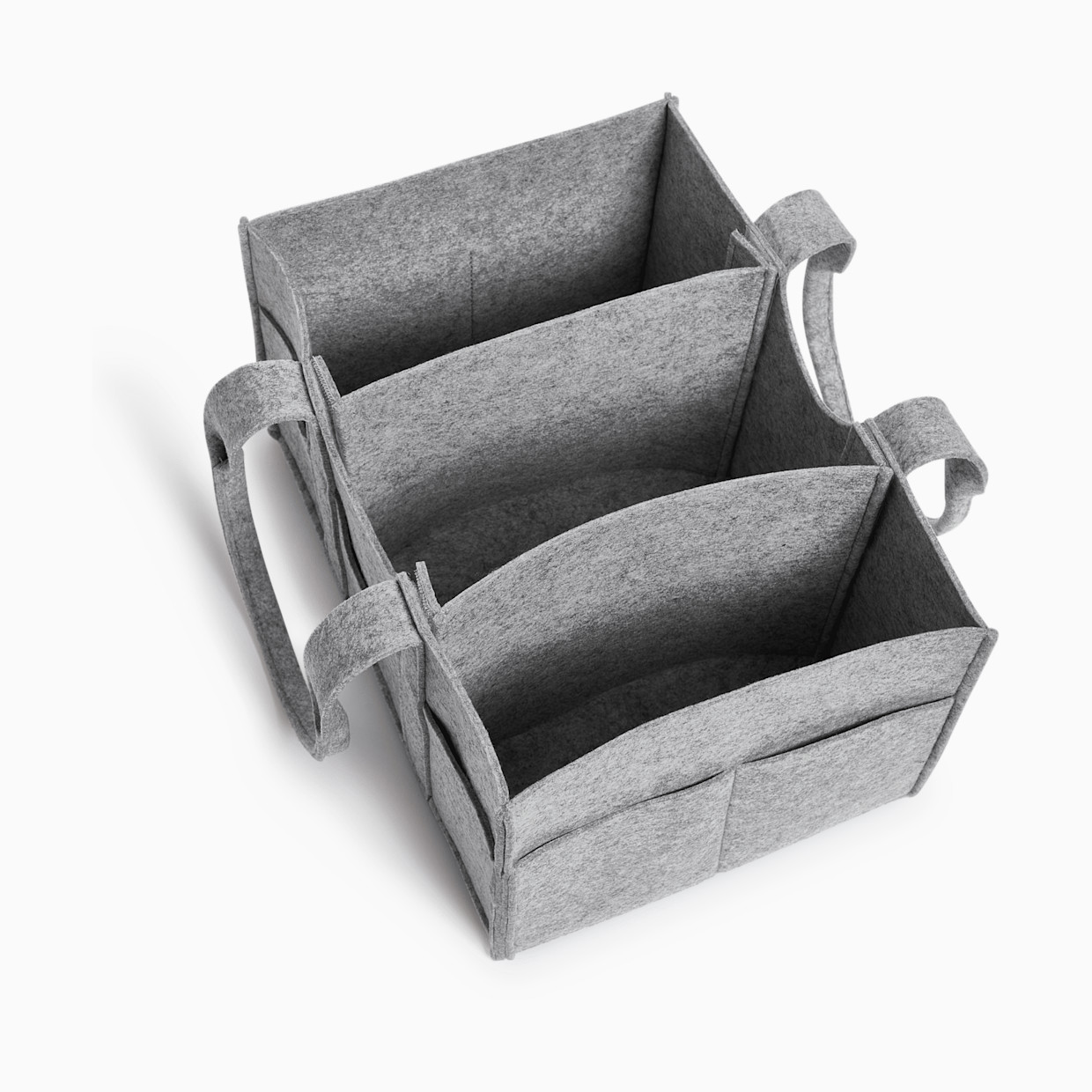 Sprucely Felt Diaper Caddy - Heather Grey, Medium.