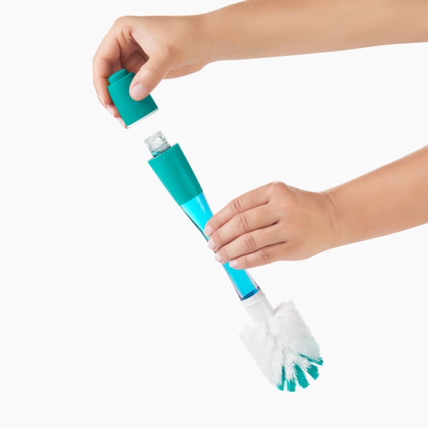 OXO Tot Soap Dispensing Bottle Brush with Stand - Teal.