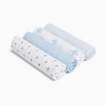 aden + anais Essentials Muslin Swaddle Blankets for Baby Girls and Boys, Newborn Receiving Blanket for Swaddling, 100% Cotton Baby Swaddle Wrap, 4 Pack, Dapper
