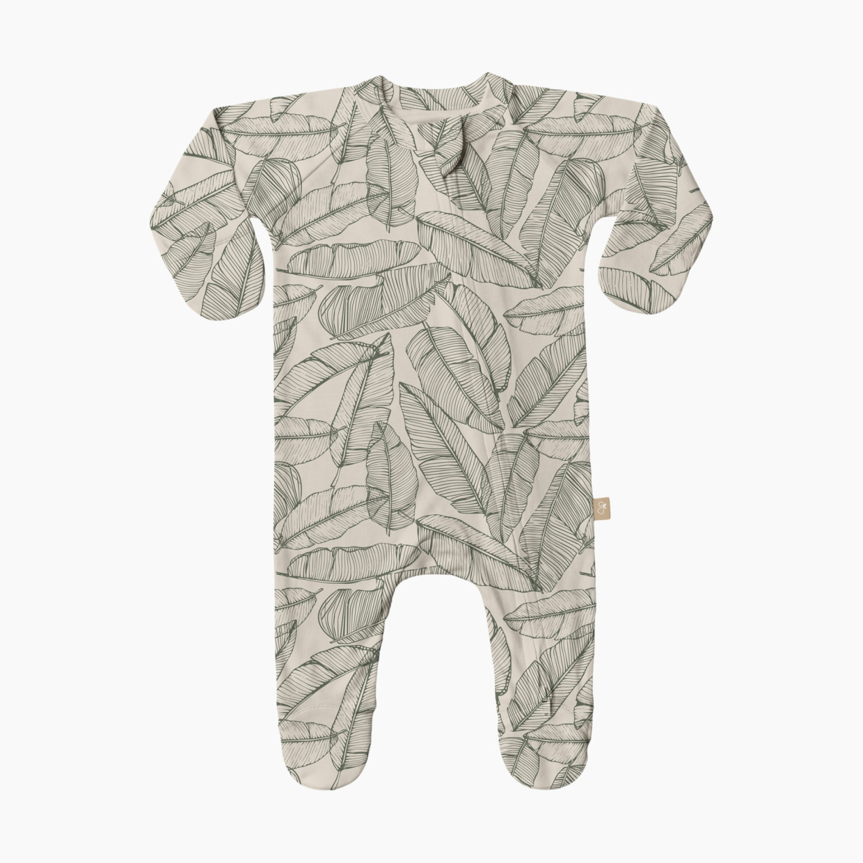 Goumi Kids x Babylist Grow With You Footie - Loose Fit - Banana Leaf, 0-3 M.