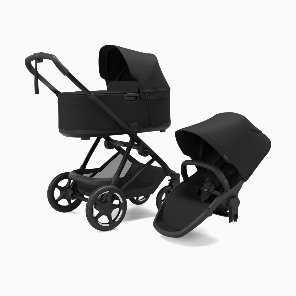 Thule Charm Stroller + Bassinet - Black.