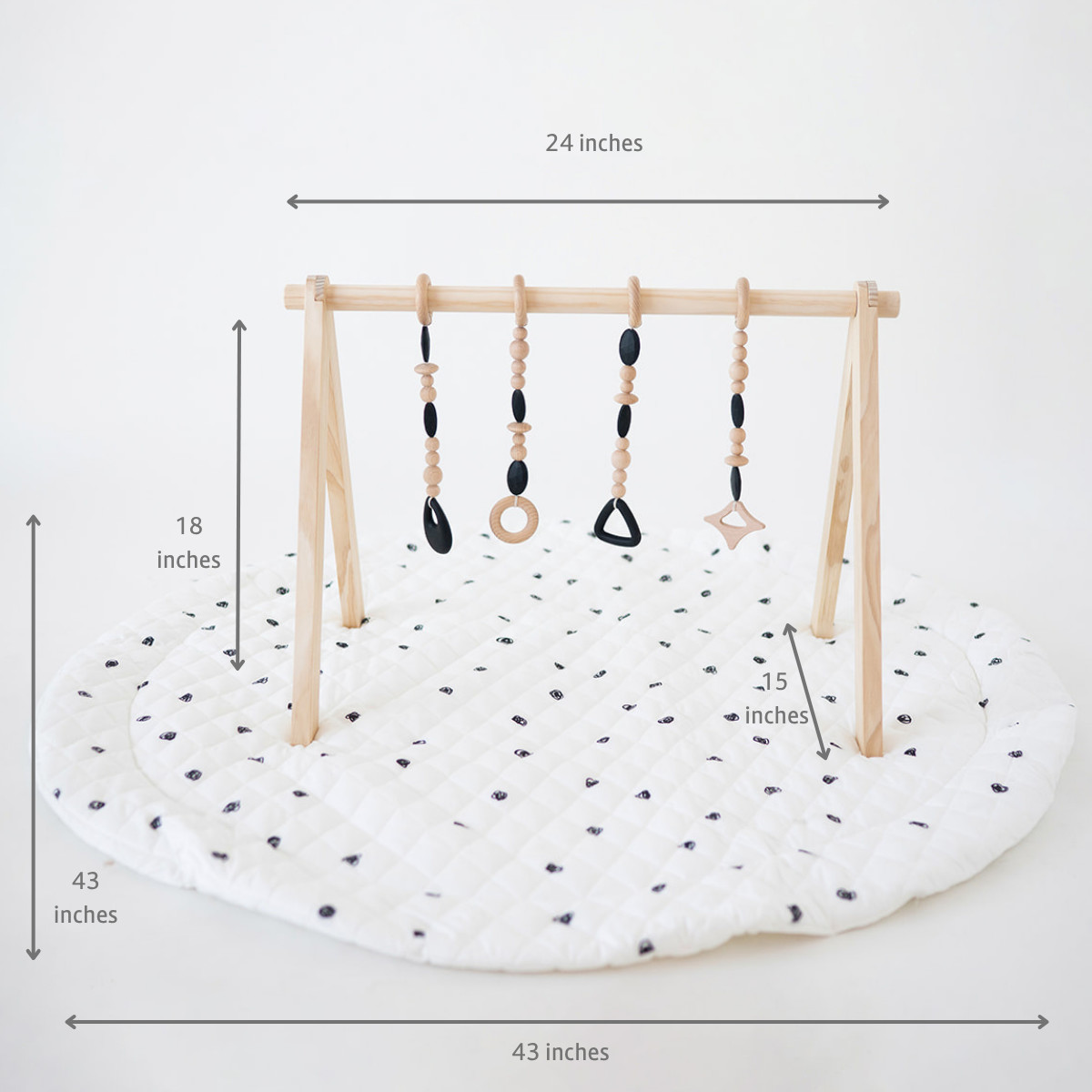 Poppyseed Play Play Gym Set - Black & White.