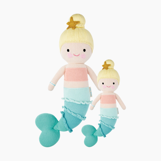 cuddle+kind Mermaid Hand-Knit Doll - Skye, Small 13".