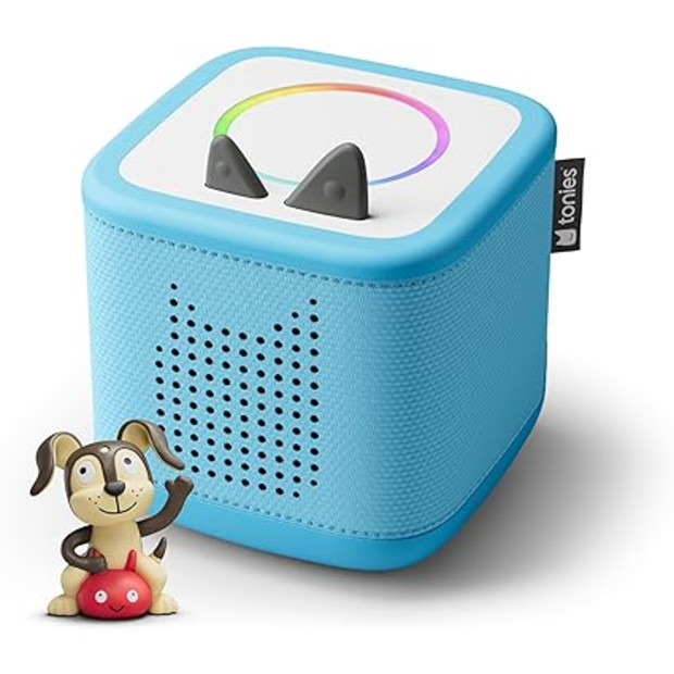 Tonies Toniebox 2 Audio Player Starter Set for Kids 1+ with Playtime Puppy - Sky Blue.