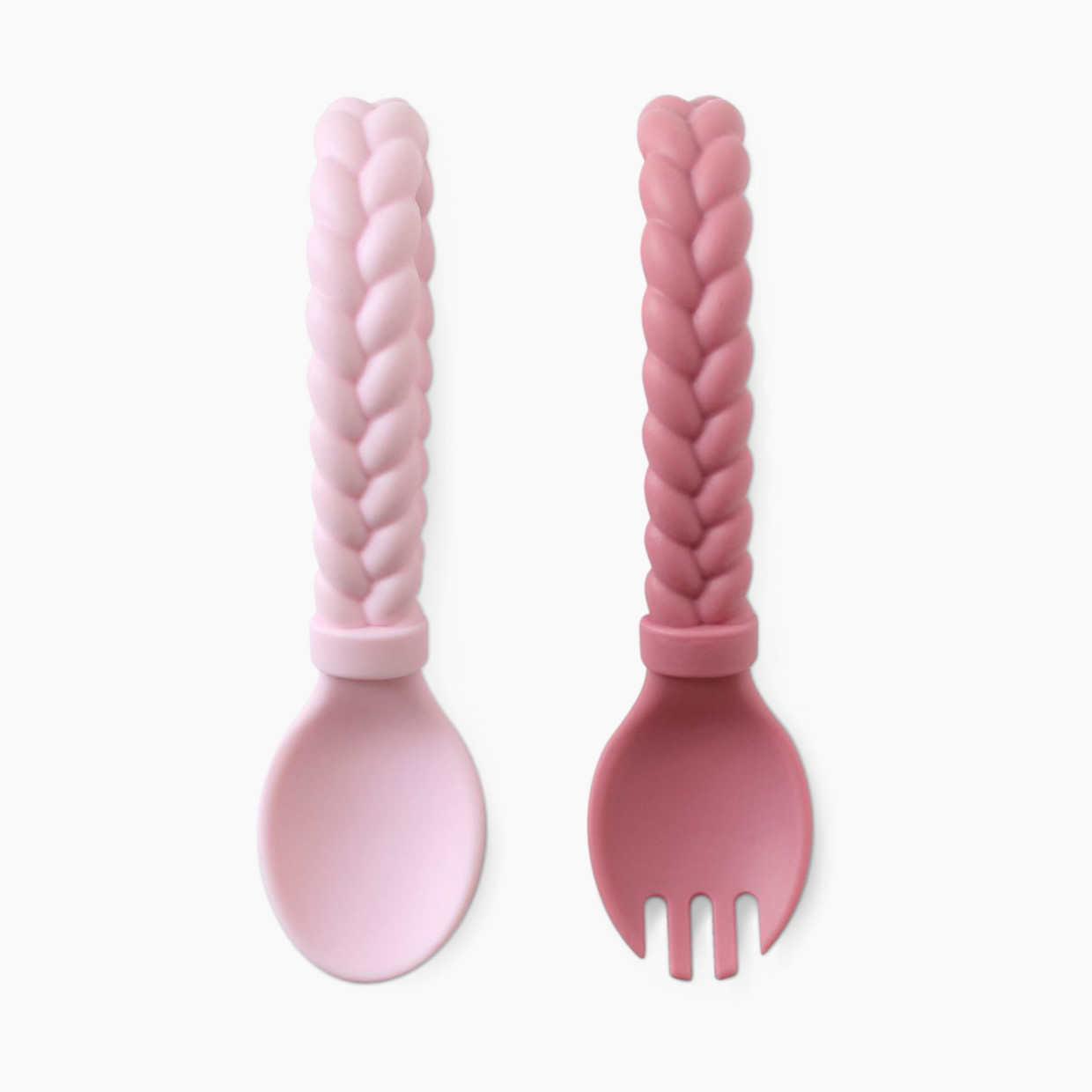 Itzy Ritzy Looped Spoon & Fork Set - Pink.