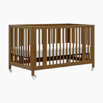 Rolli 9-in-1 Convertible All-Stages® Crib with Bassinet & Toddler Bed Conversion Kits in Walnut