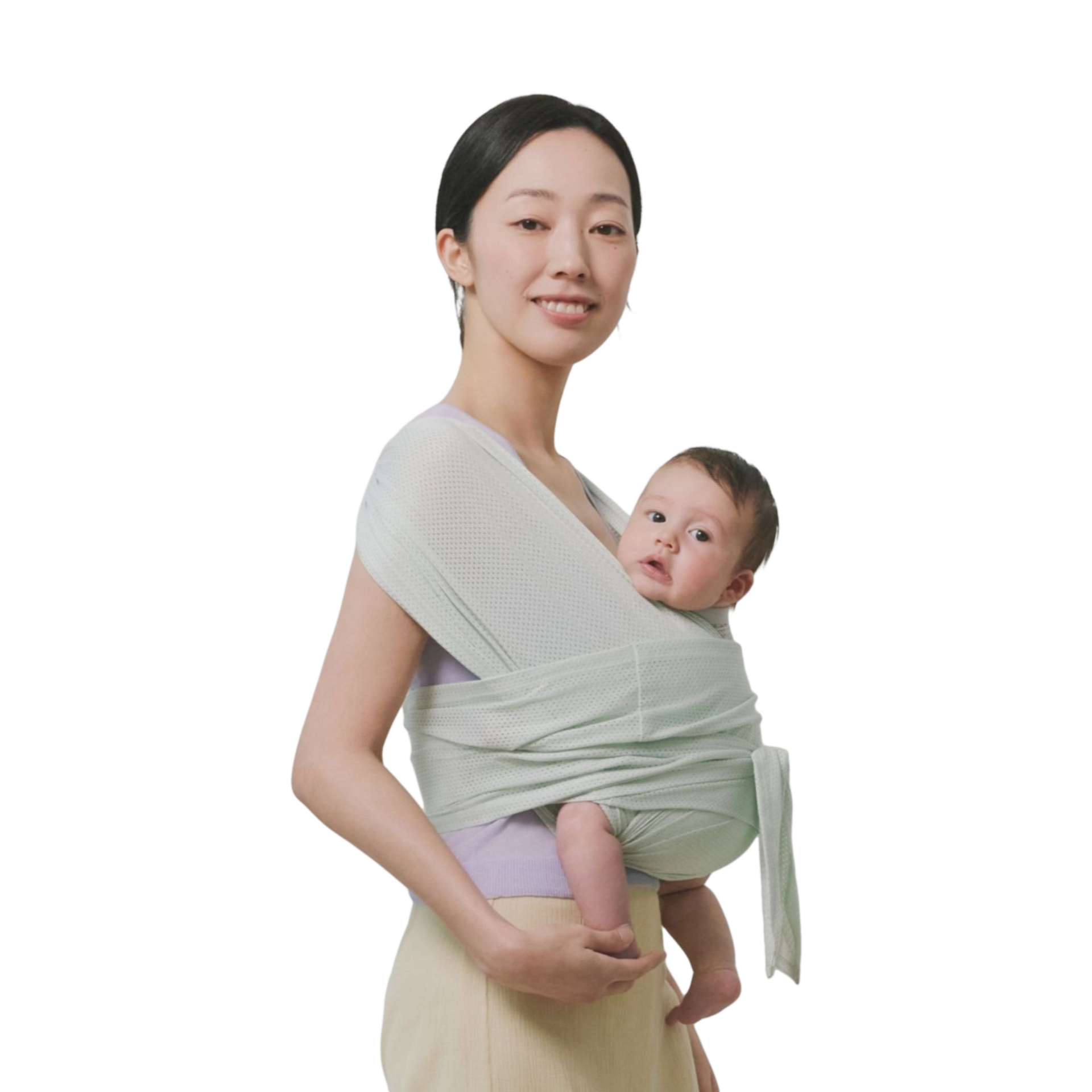 Konny Baby Wrap Carrier Flex Airmesh - Apple Mint, M-4 XL.