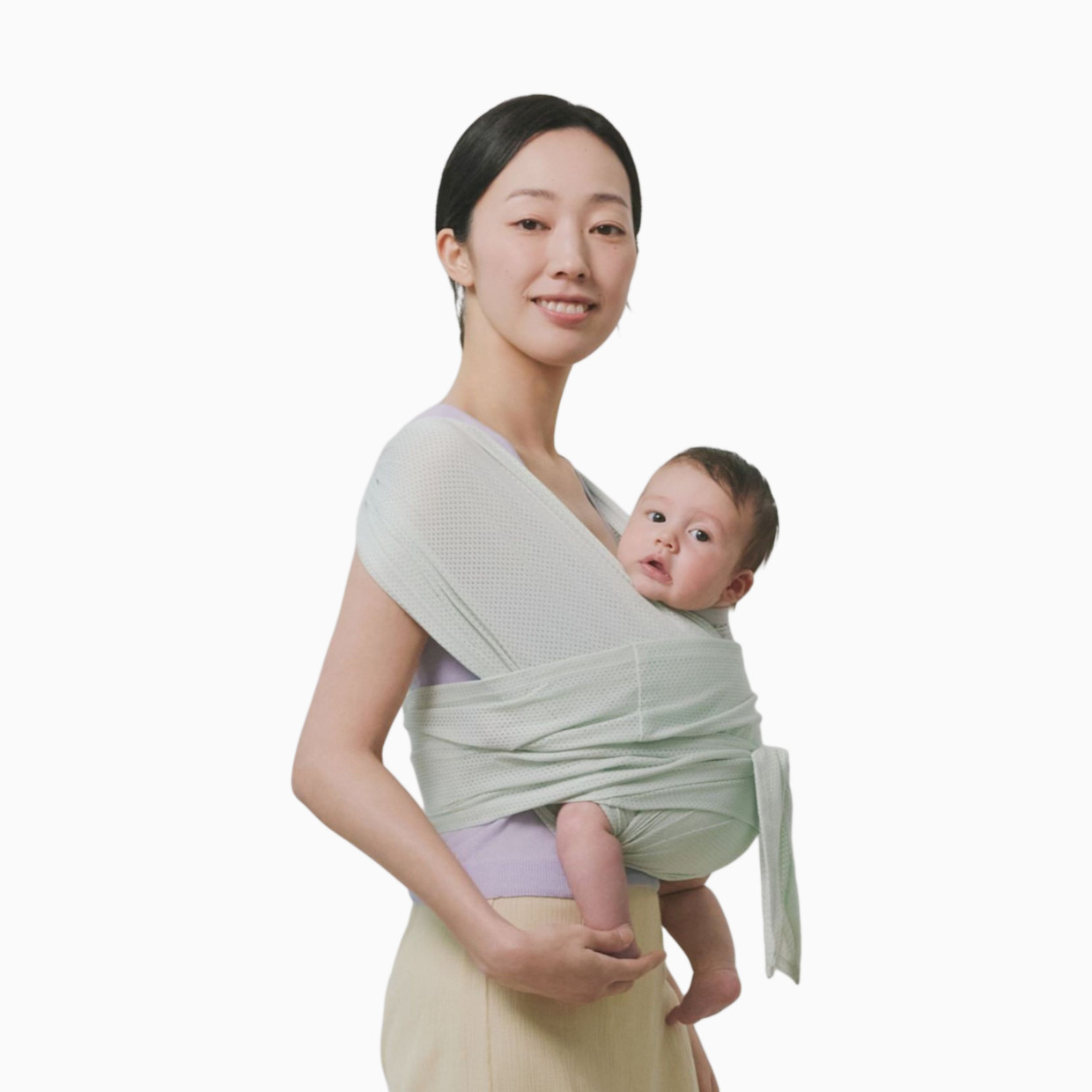 Konny Baby Wrap Carrier Flex Airmesh - Apple Mint, M-4 XL.
