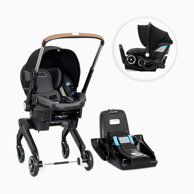 Evenflo Shyft DualRide Infant Car Seat Stroller Combo with Carryall Storage.