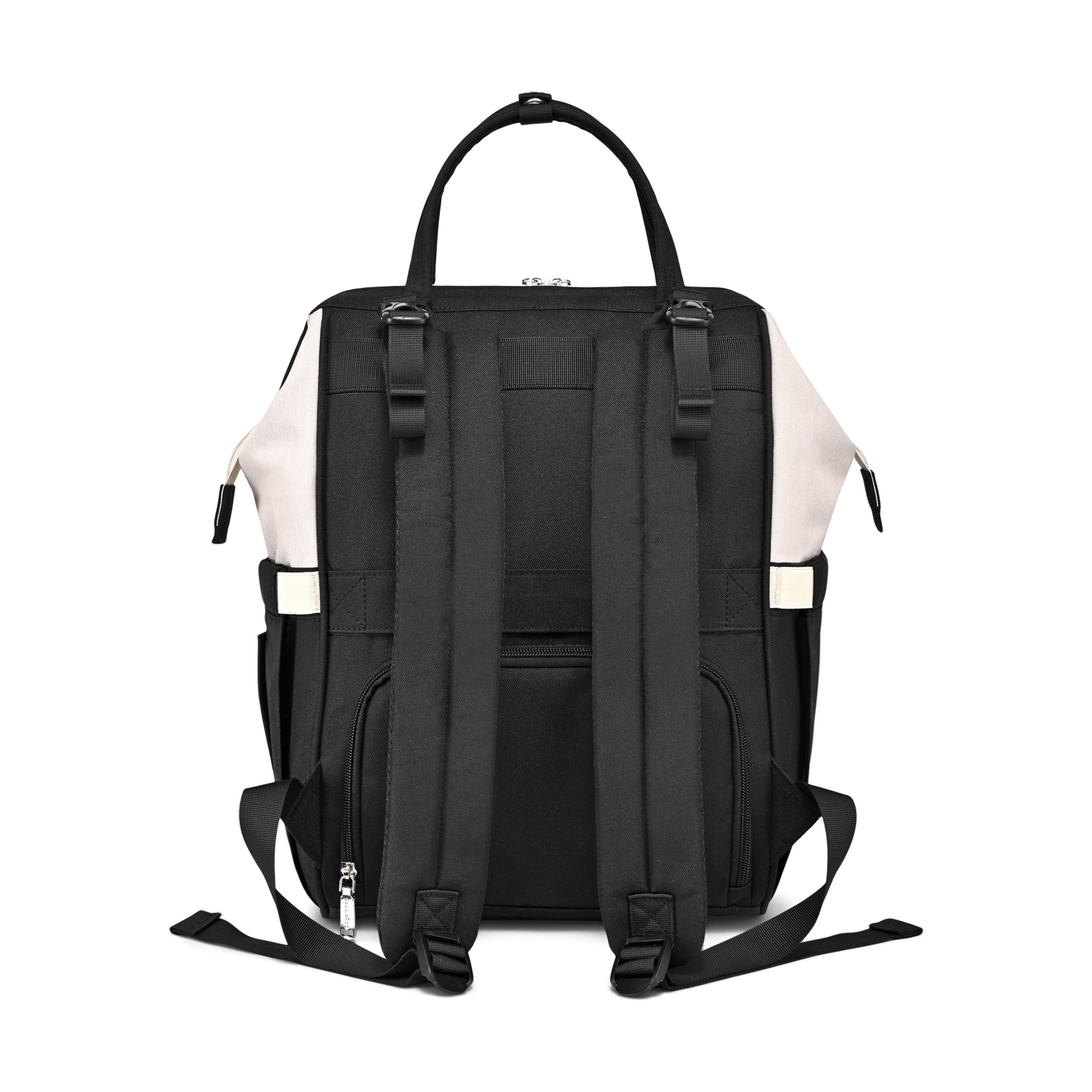 Babbleroo WideTop Diaper Bag Backpack - Apricot.