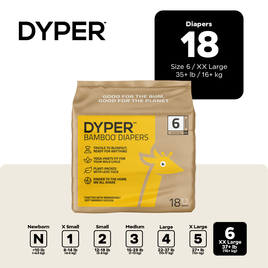 DYPER Bamboo Viscose Baby Diapers Size 6, 1 Babylist Shop
