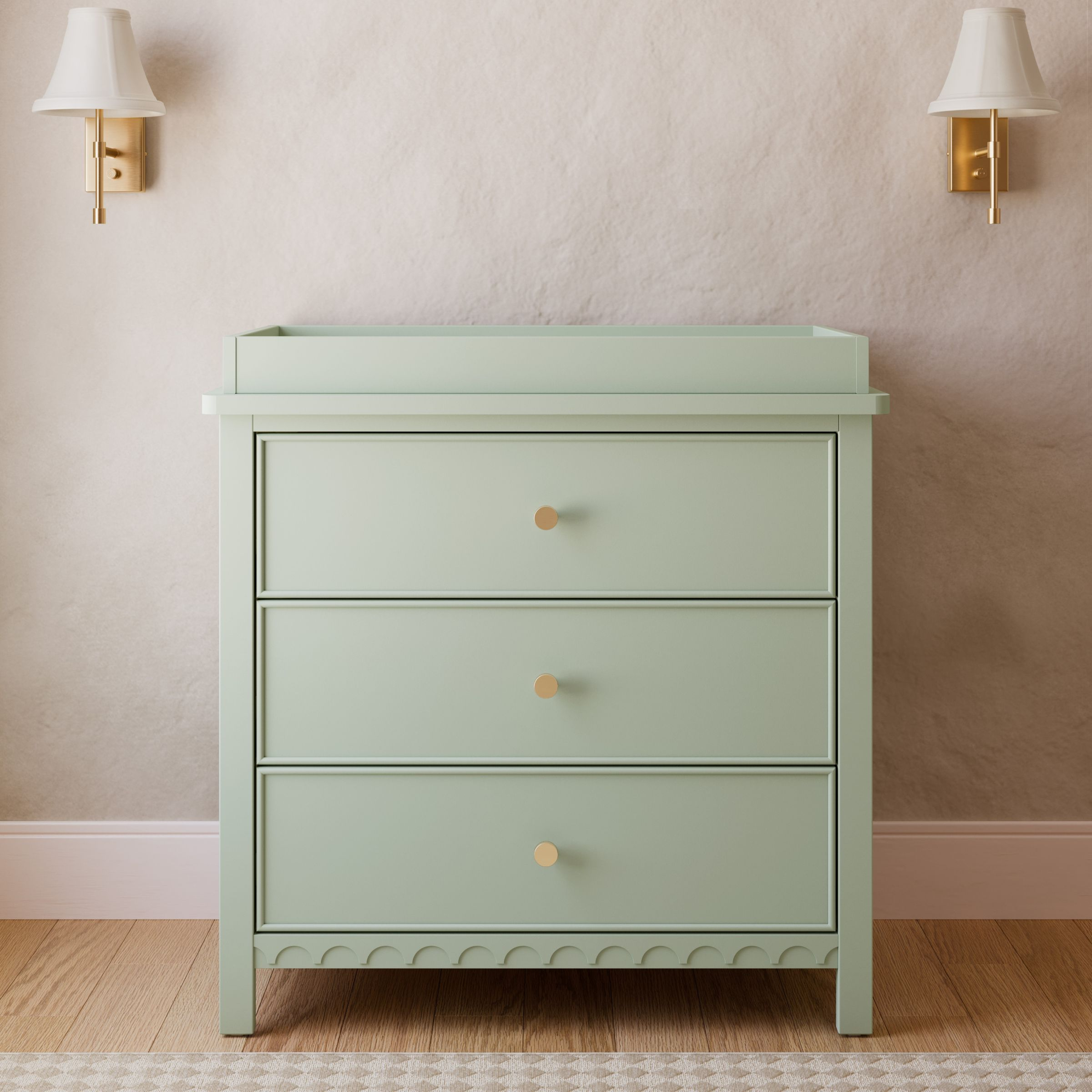 Graco Sasha 3 Drawer Chest with Changing Topper - Sage.