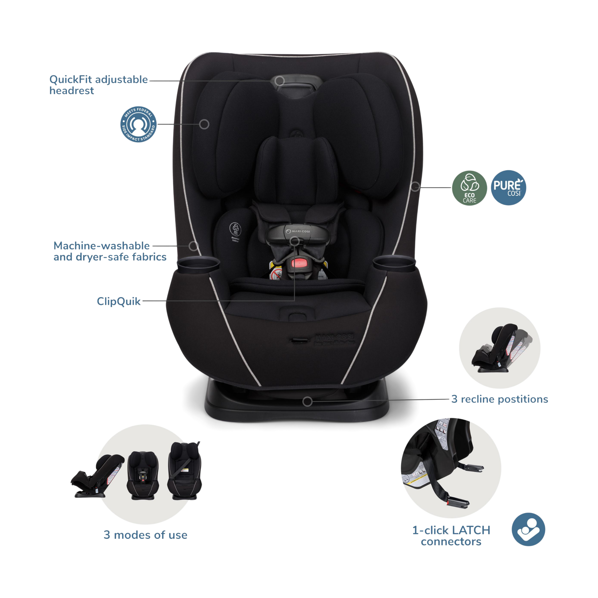 Maxi-Cosi Pria Max All-in-One Convertible Car Seat.