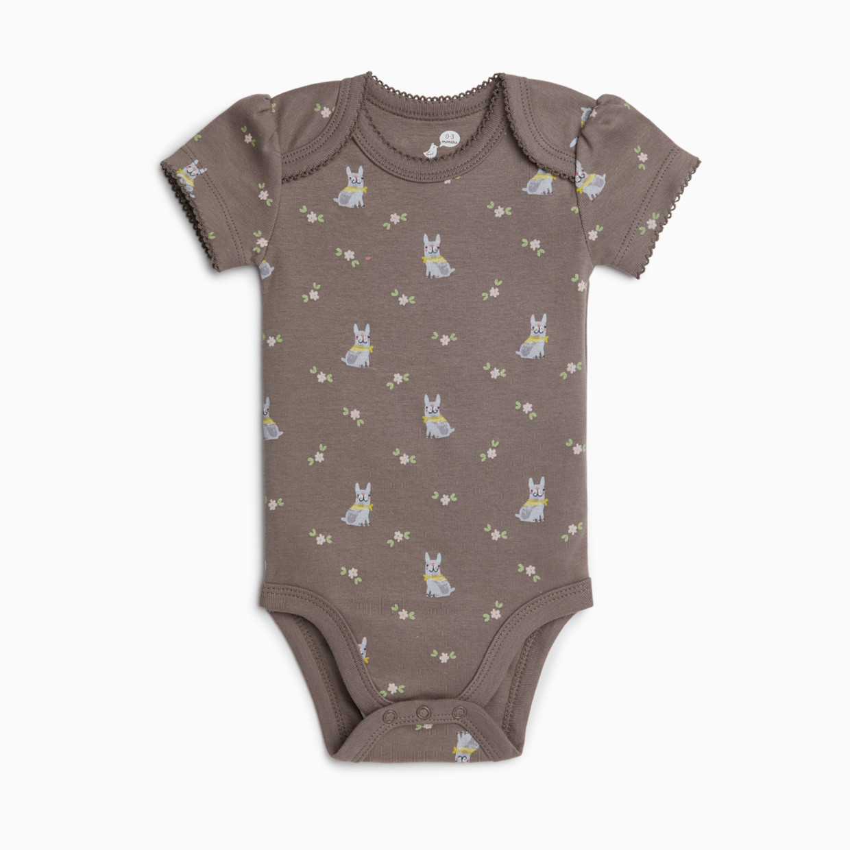 Small Story Organic Cotton Short Sleeve Print Mix Bodysuit (5 Pack) - All Over Dogs, 0-3 M.