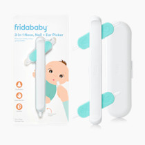 Frida Baby 3-in-1 Nose, Nail + Ear Picker: Baby Ear Cleaner + Baby Nose Cleaner and Nail Tool for Babies + Toddlers, Safely Clean Baby's Boogers, Ear Wax & More