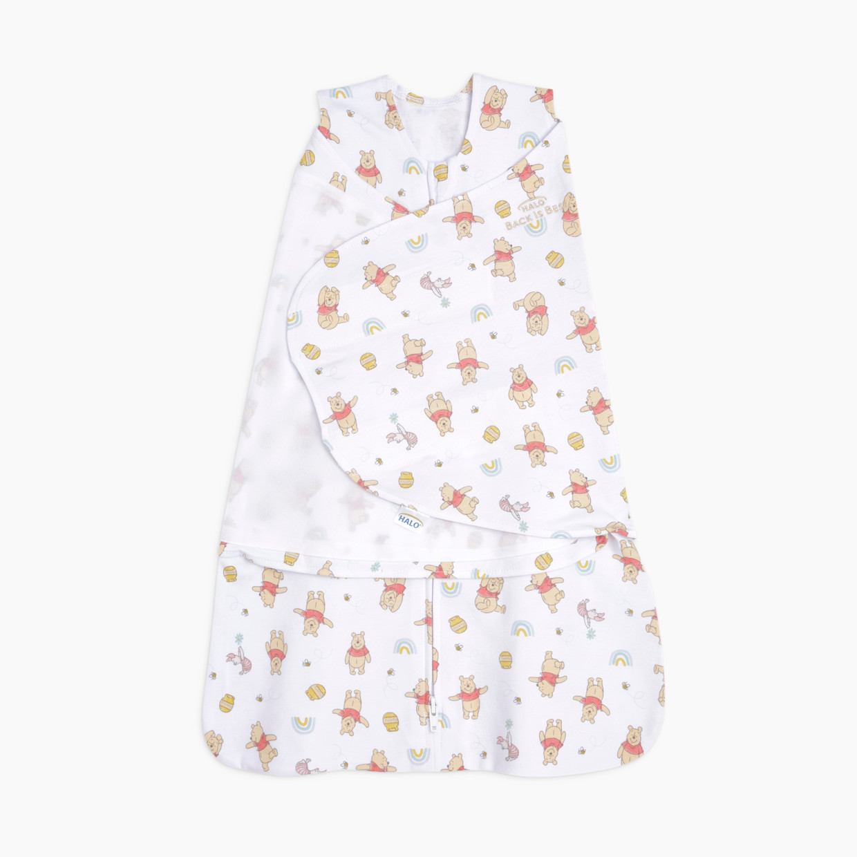 Halo Disney SleepSack Swaddle Cotton - Winnie Rainbows, Newborn.