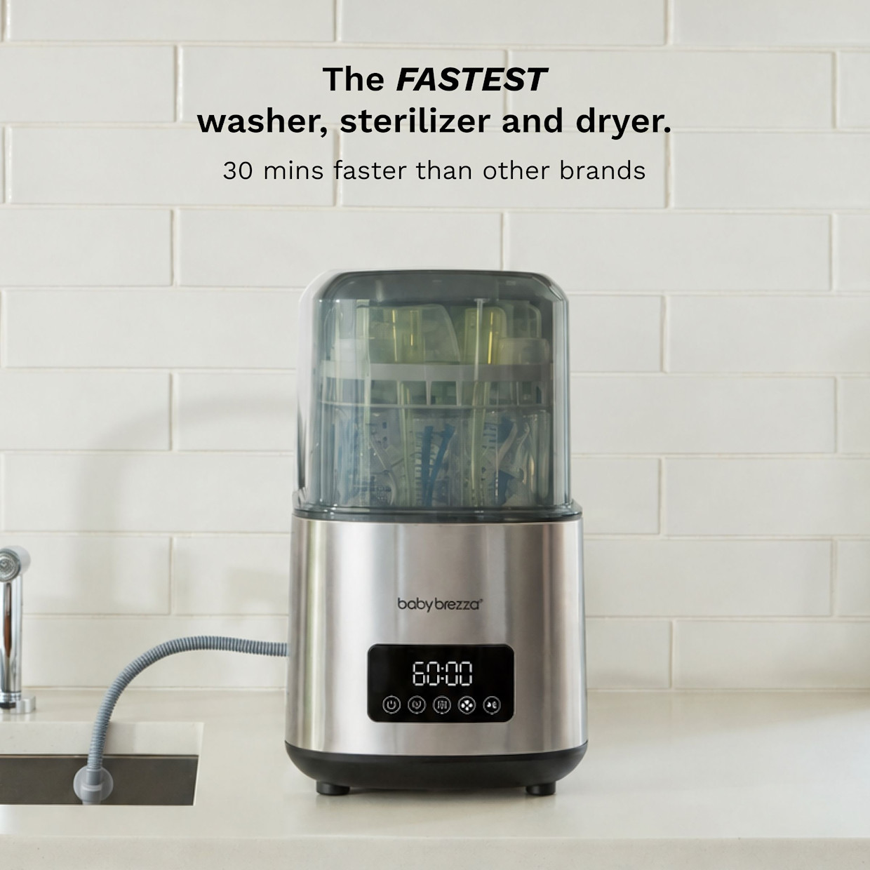 Baby Brezza ProWash 360 Bottle Washer - Stainless.