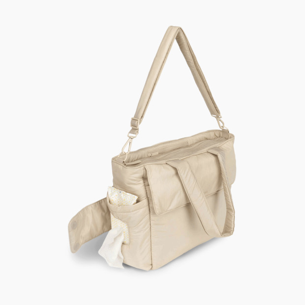CALPAK Diaper Tote Bag With Laptop Sleeve - Oatmeal.