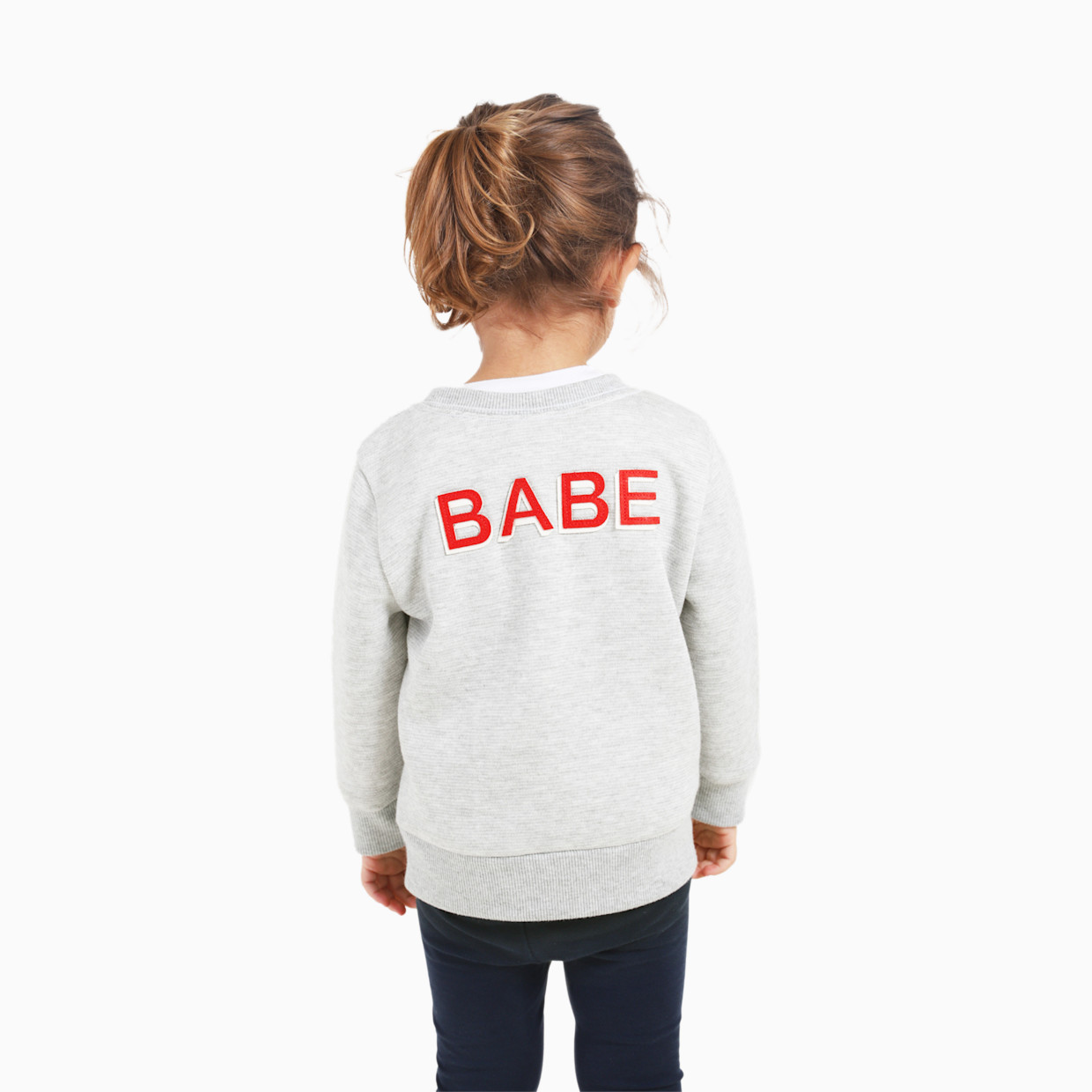 Ingrid and Isabel Babe Sweatshirt - Light Heather Grey, 3 T.