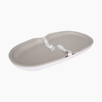 Ubbi Baby Changing Pad, Easy to Clean with Detachable Base, Lightweight, Waterproof Foam, Includes Safety Strap and Non-Skid Feet, Taupe