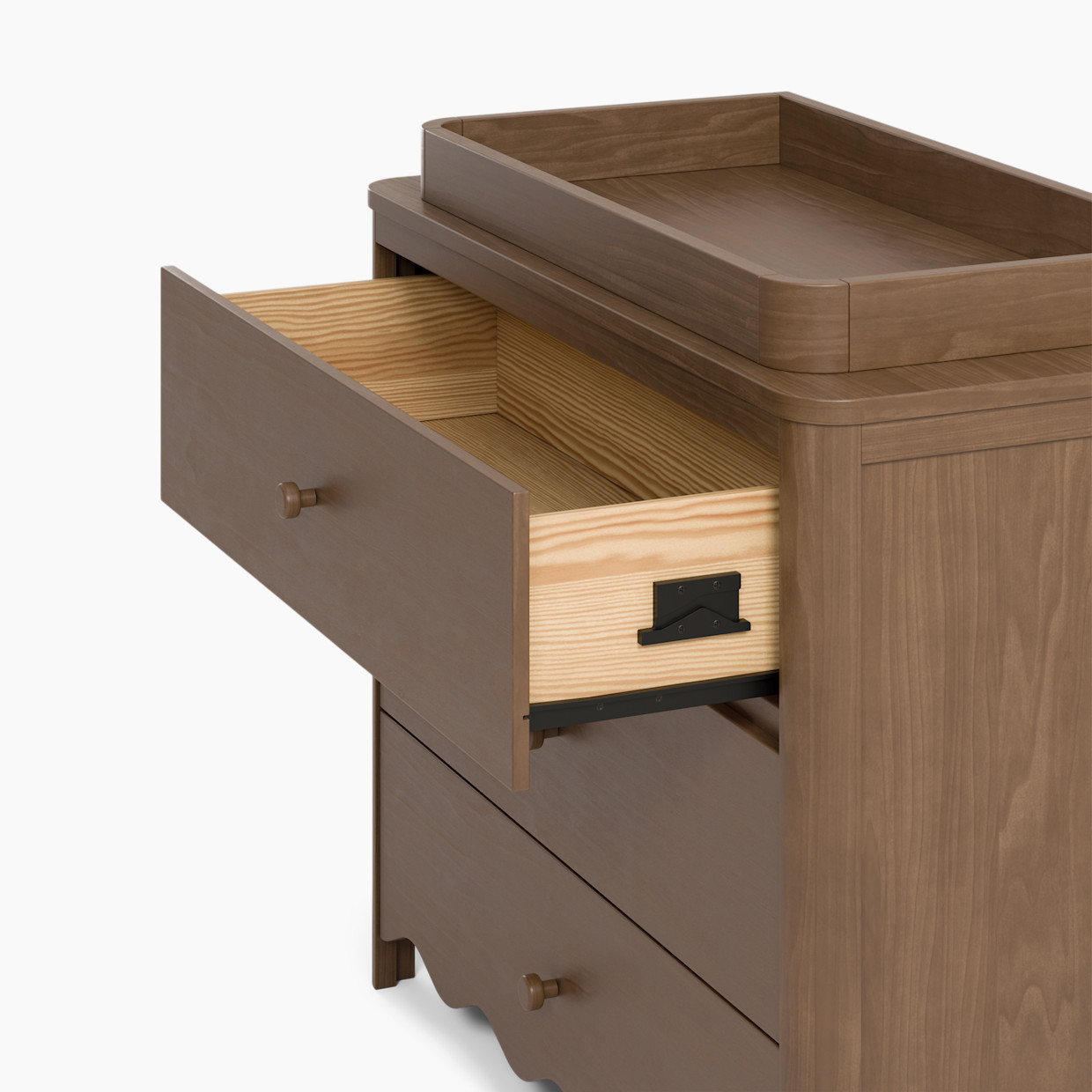 Storkcraft Casablanca 3 Drawer Chest with Removable Changing Table Topper - Hazelnut.
