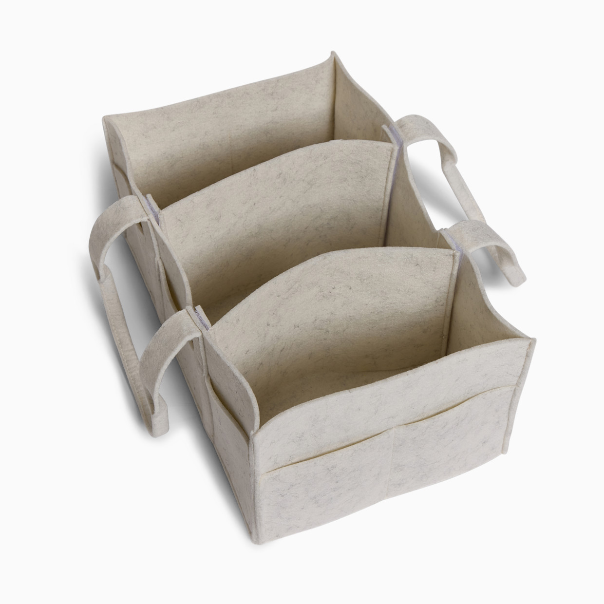Sprucely Felt Diaper Caddy - Heather Ivory, Medium.