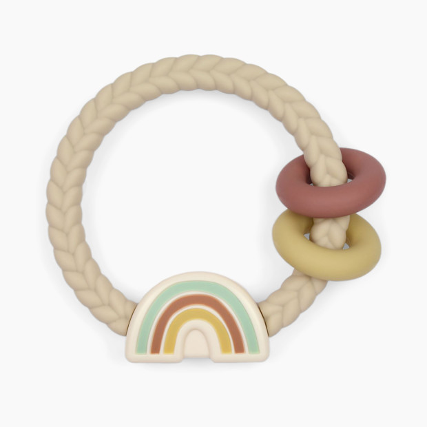 Itzy Ritzy Silicone Teether with Rattle - Neutral Rainbow.
