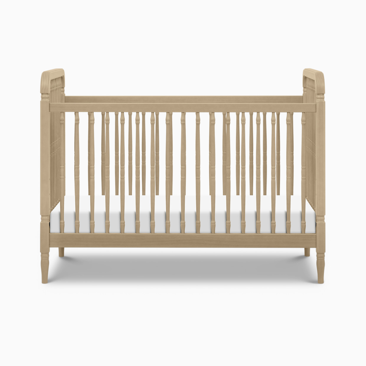 Namesake Liberty 3-in-1 Convertible Spindle Crib with Toddler Bed Conversion Kit - Washed Pine.
