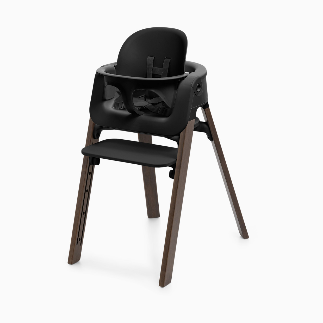 Stokke Steps Highchair - Black/Warm Brown.
