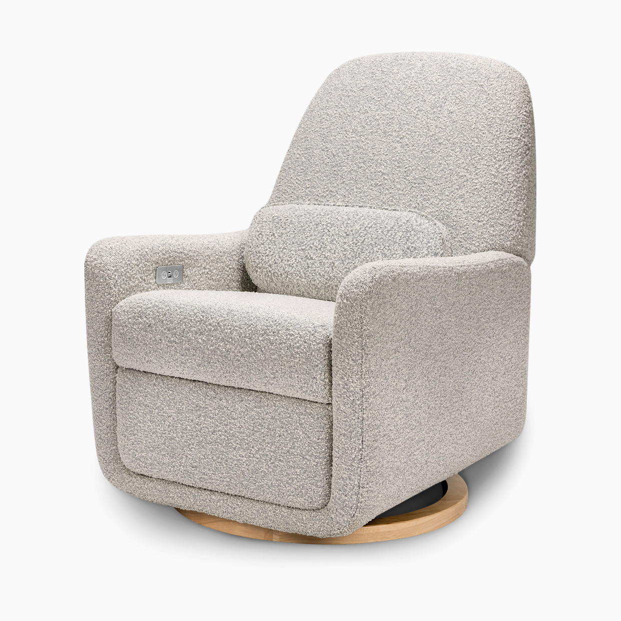 Ubabub Arc Electronic Recliner and Swivel Glider - Black White Boucle.