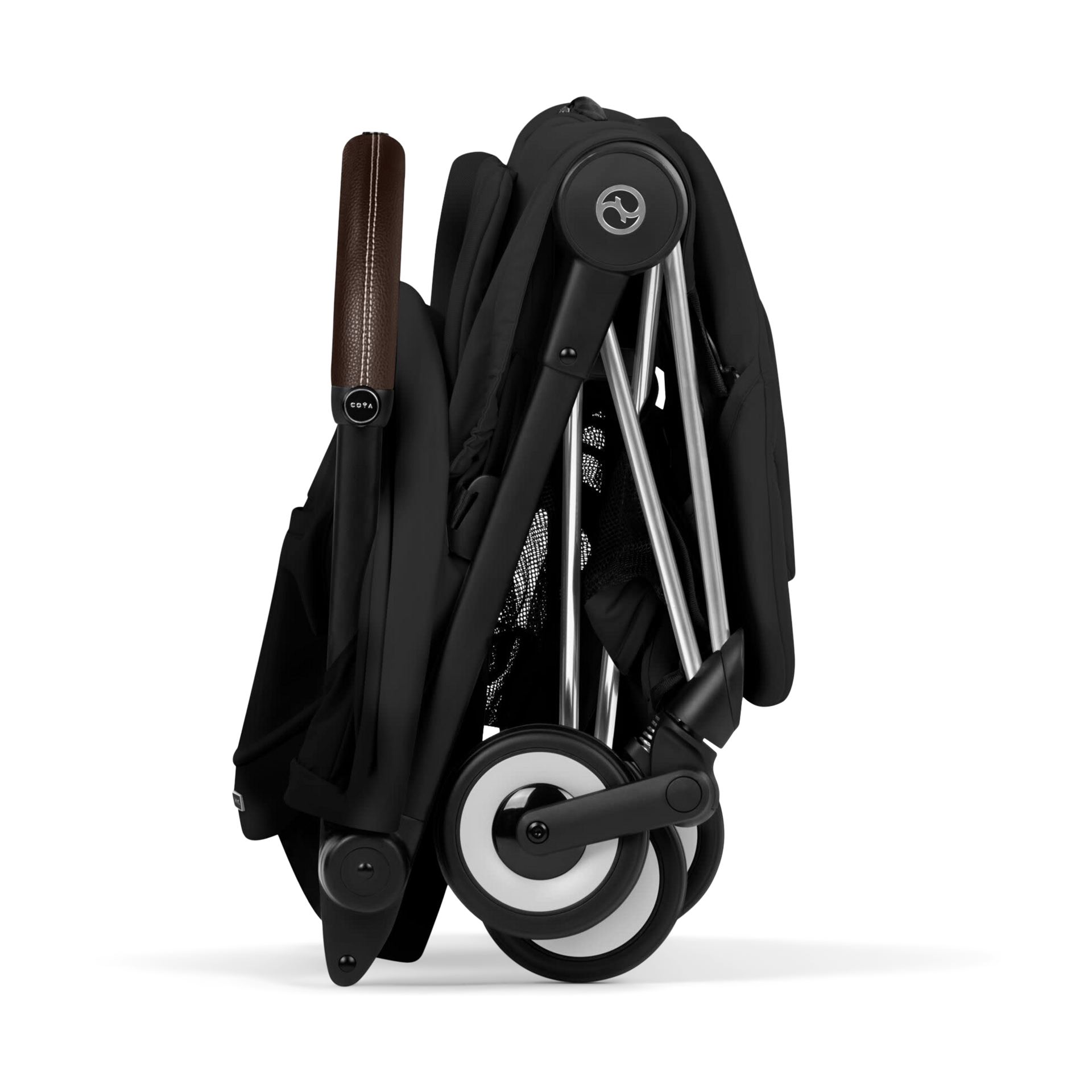 Cybex COYA Stroller - Style Collection - Chrome Frame/Sepia Black Lux Seat.