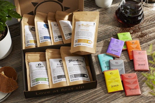 Bean Box Coffee Gift Basket.