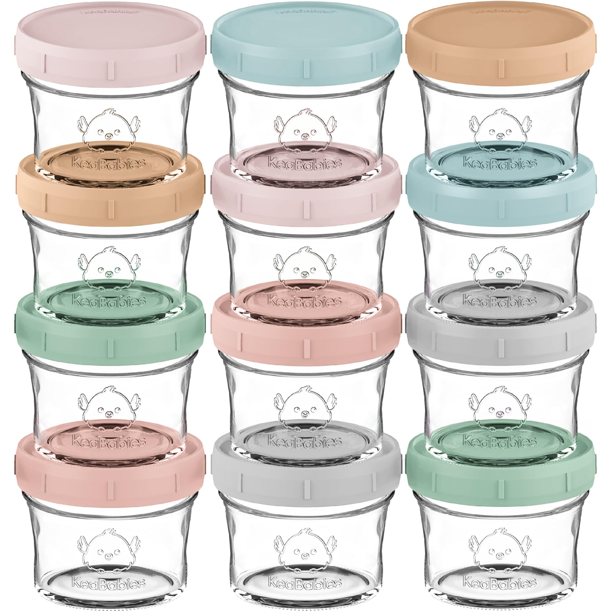 Baby Food Storage Glass Containers.