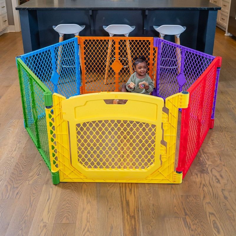 North States Toddleroo Superyard Colorplay Ultimate Baby Gate.