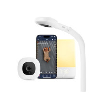 Nanit Essentials Smart Baby Monitor with Floor Stand – 1080p HD Wi-Fi Camera, Sensor-Free Breathing Monitoring, Sleep Tracking, Two-Way Audio, Night Vision, Motion & Cry Notifications, White