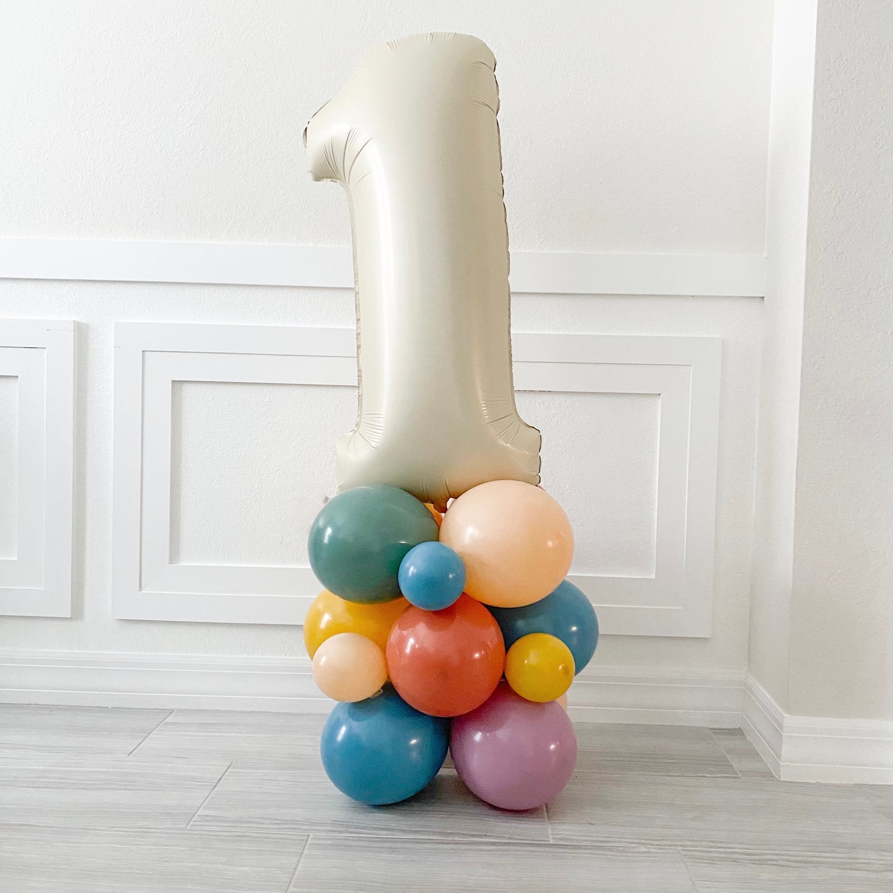 OhhHowCharming Boho Rainbow Balloon Tower Kit.
