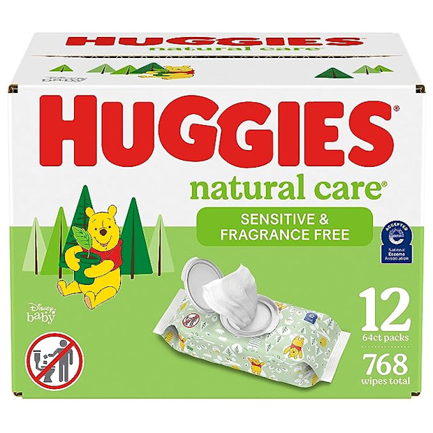 Huggies Natural Care Sensitive Baby Wipes.