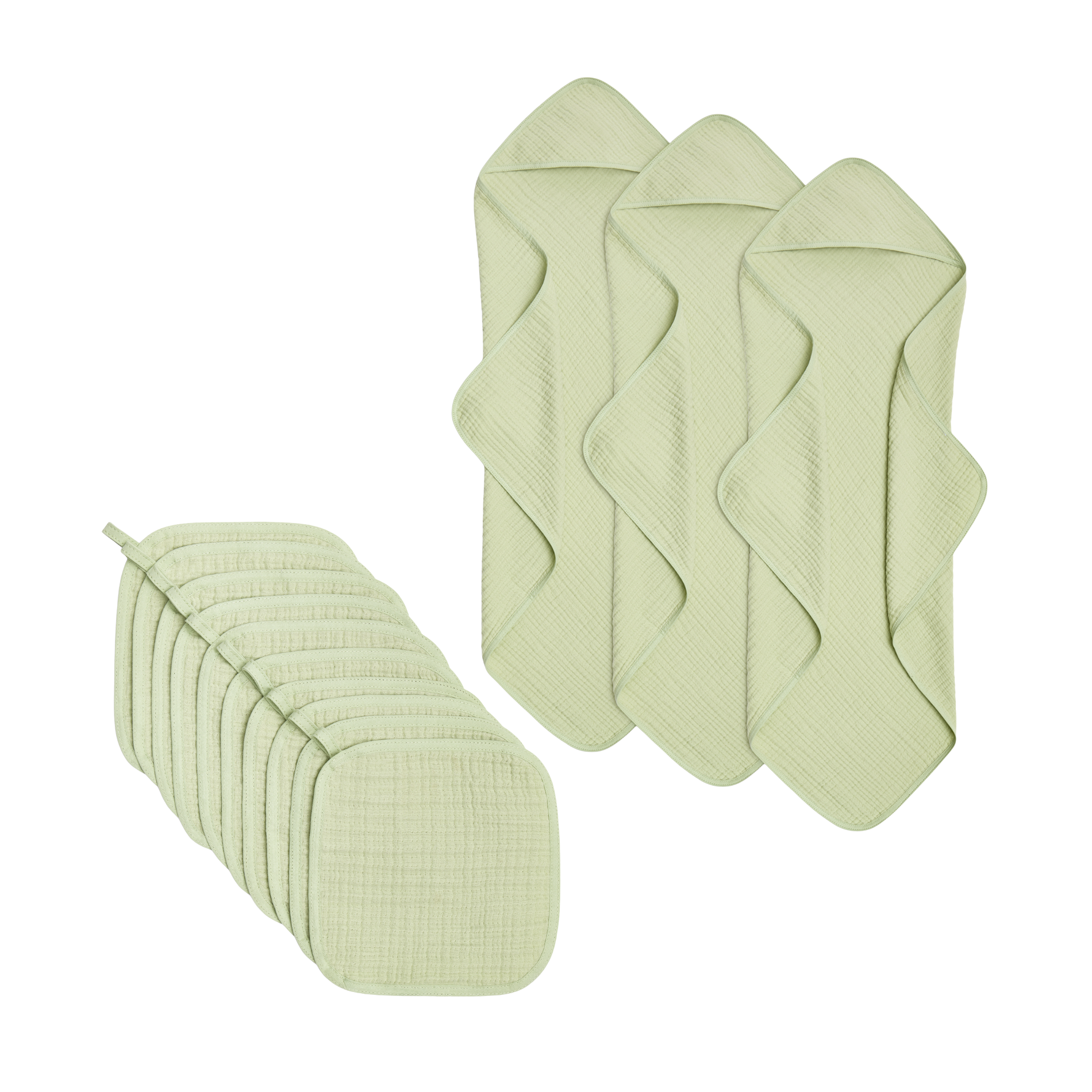 Small Story Organic Cotton Muslin Bath Set.
