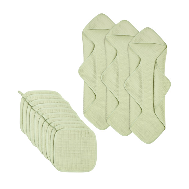 Small Story Organic Cotton Muslin Bath Set.