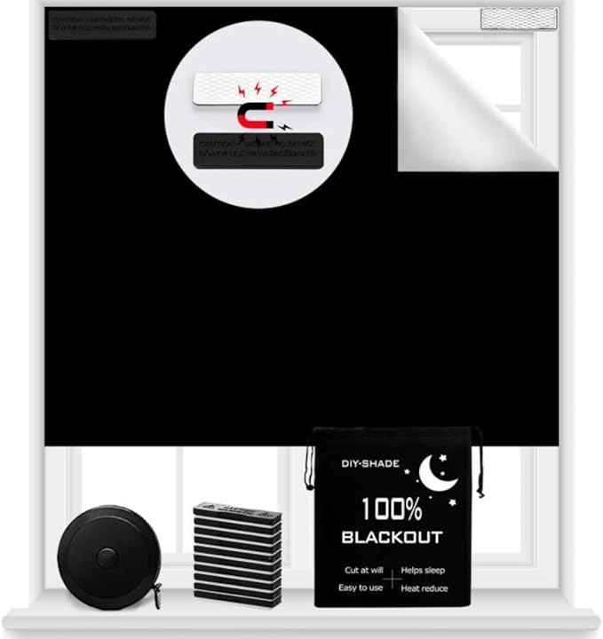 BirdNest 100% Blackout Blind Magnetic Window Cover.