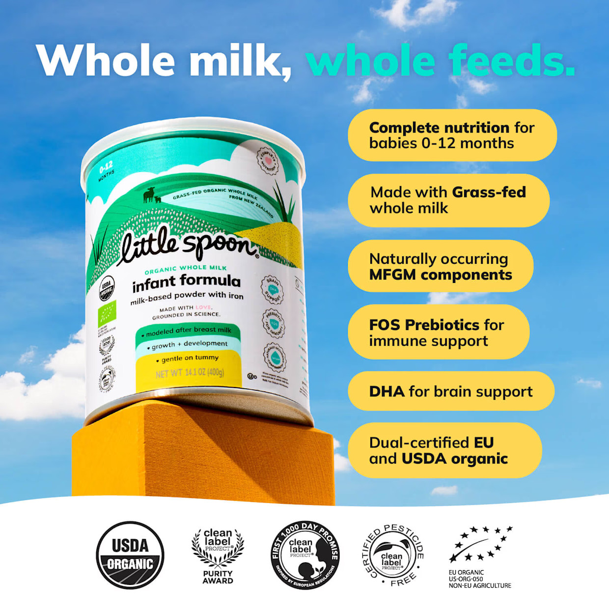 Little Spoon Organic Whole Milk Formula.