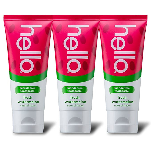 hello Natural Watermelon Flavor Baby & Kids Fluoride Free Toothpaste.