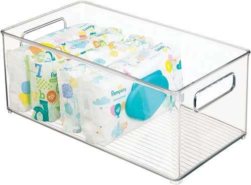 mDesign Plastic Deep Bin Organizer.