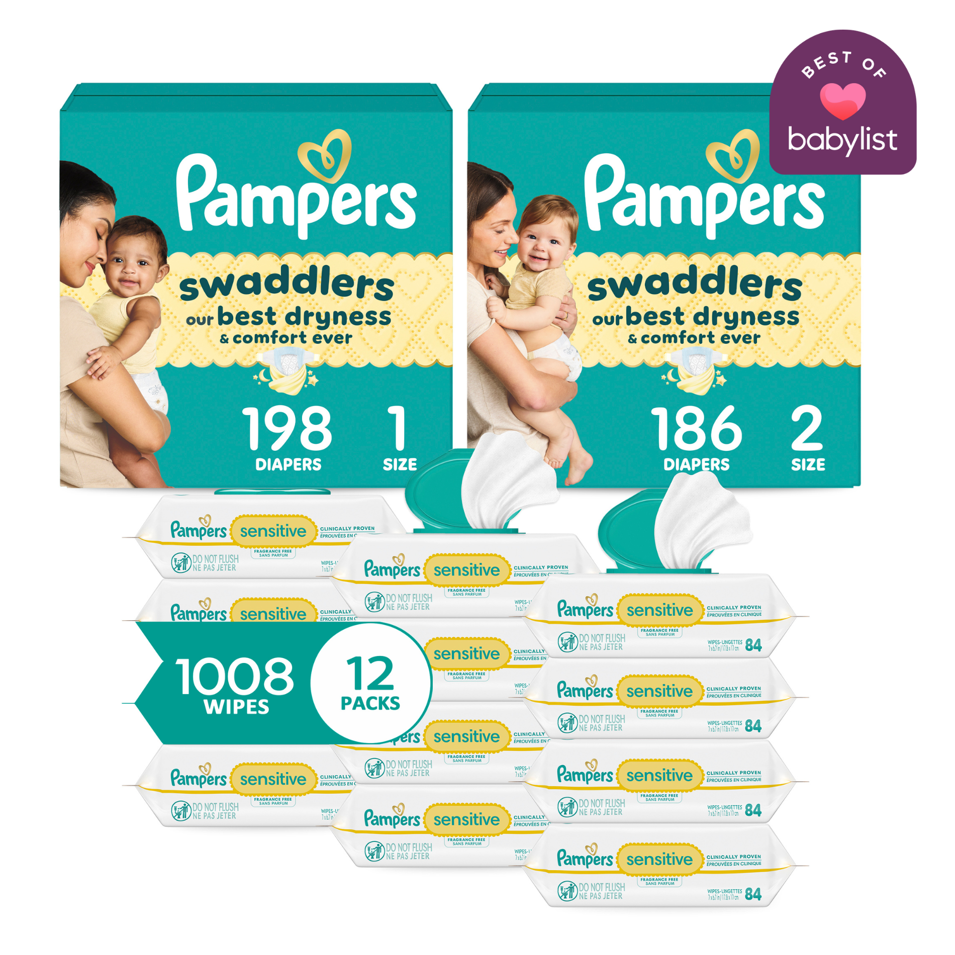 Pampers Swaddlers Starter Kit (2 Month Supply).