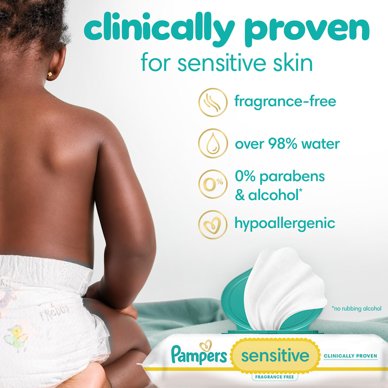 Pampers Sensitive Baby Wipes - 1344.